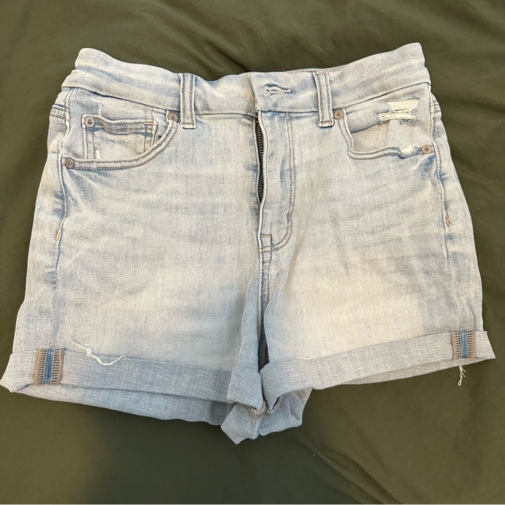 high waisted jean shorts